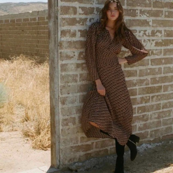 Doen Dresses & Skirts - Doen Audella Maxi Dress Sable Hyde Park Floral Size Small